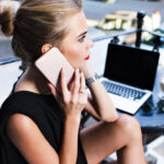 girl talking on the phone