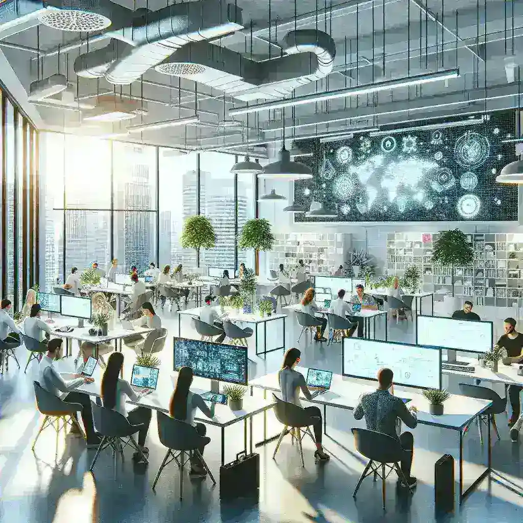 "Meta Horizon testing AI-powered coworking environments for U.S. freelancers, showcasing innovative technology and collaborative workspace design."