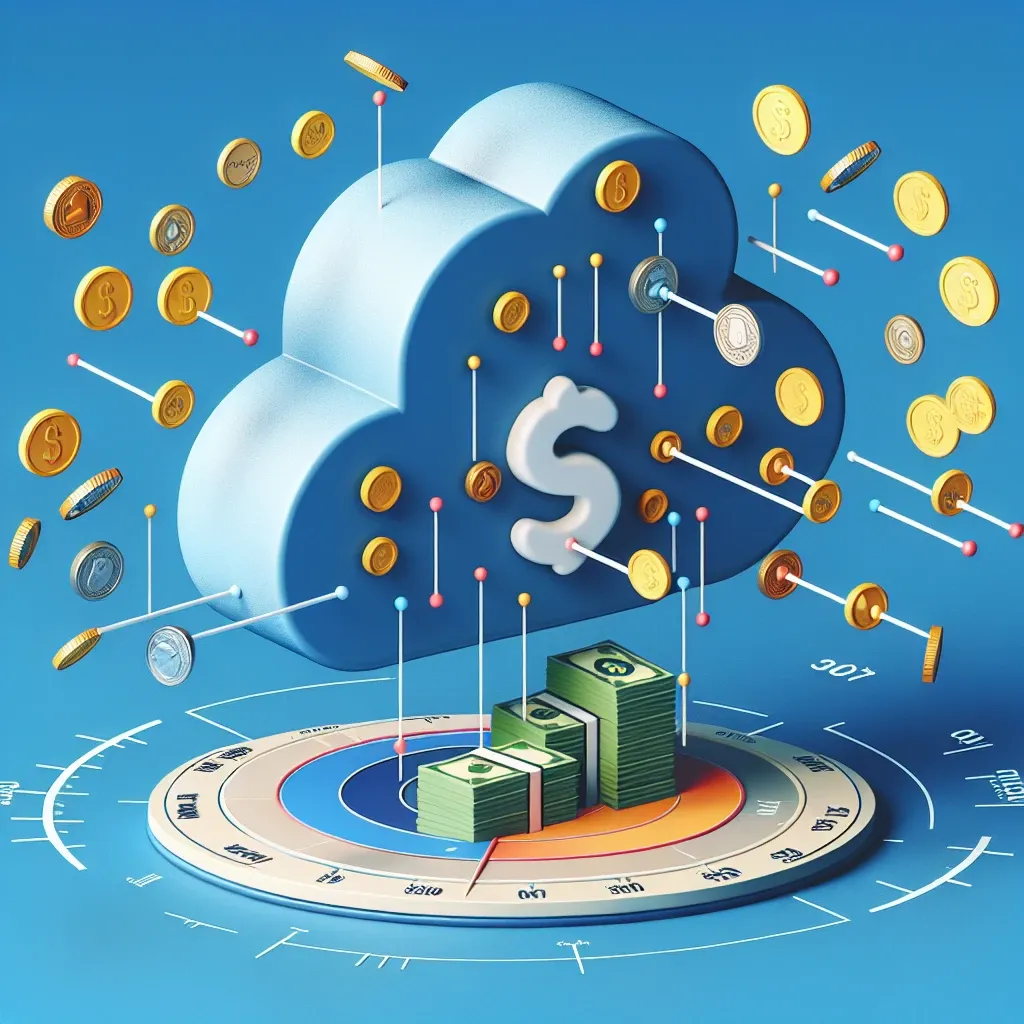 "Graph illustrating public cloud spending trends and forecasting strategies to minimize waste in cloud resource allocation."